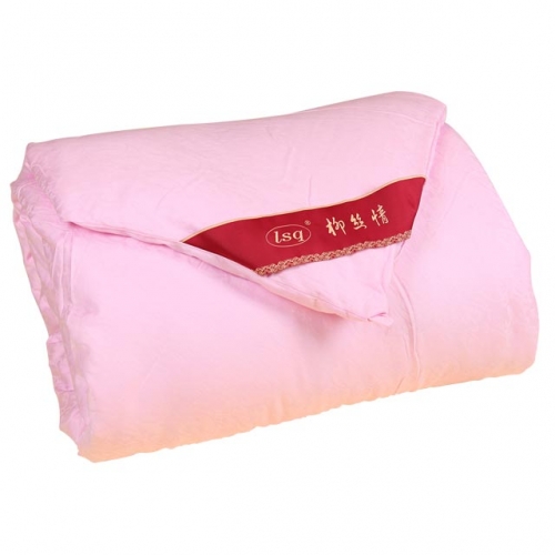 特級蠶絲被100%桑蠶絲 粉色印花